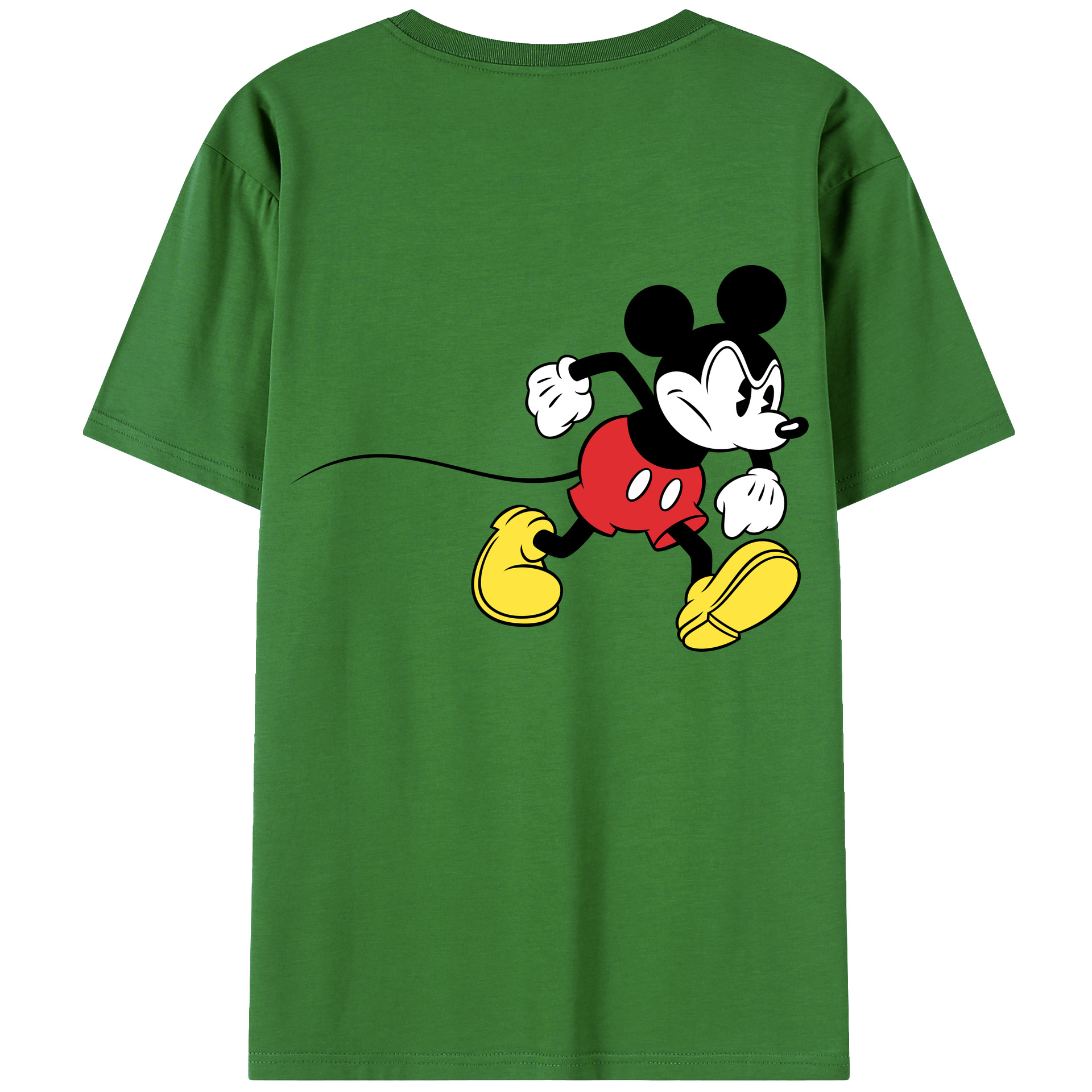 （画像用） ミッキーマウス Mickey Mouse レディース半袖Tシャツ(バックプリント)